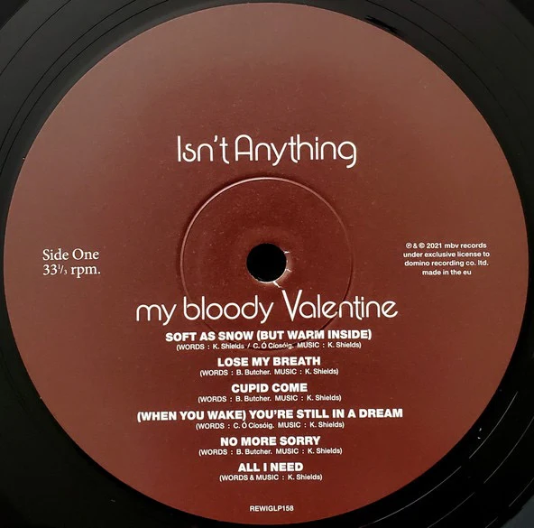 MY BLOODY VALENTINE, Isn't Anything (Domino; REWIGLP158S, Europe 2022 Reissue, Gatefold, Inner, 4 Prints) 2xLP EX/VG+ - Image 3