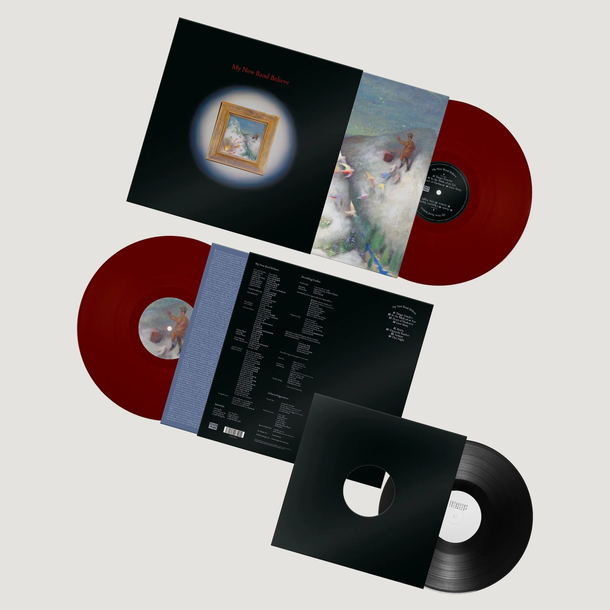 MY NEW BAND BELIEVE, My New Band Believe (Rough Trade; RT0600LPE, Europe 2026, Oxblood Colour Vinyl + Black 10") LP NEW/NEW - Image 2