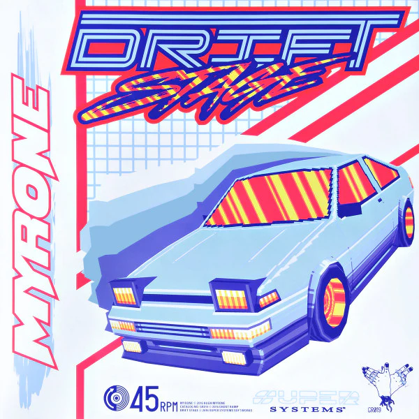 MYRONE, Drift Stage (Ghost Ramp; GR019, US 2016, Clear Plastic Sleeve, Insert, Car Shaped Picture Disc, Ltd to 500) LP VG+/VG+