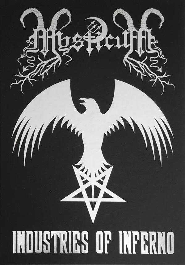 MYSTICUM, Industries Of Inferno (Darkness Shall Rise Productions; DSR145, Germany 2022, Box Set, Book, 5 Posters) 8xCassette VG+/EX