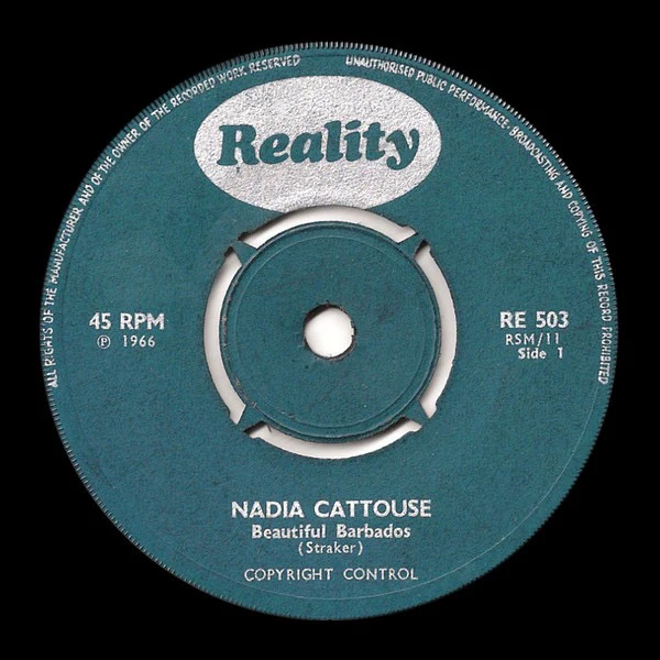 NADIA CATTOUSE, Beautiful Barbados/Turn Around (Reality; RE 503, UK 1966, Plain Sleeve), SALE - Up to 50% Off the Original Price  7" /VG+