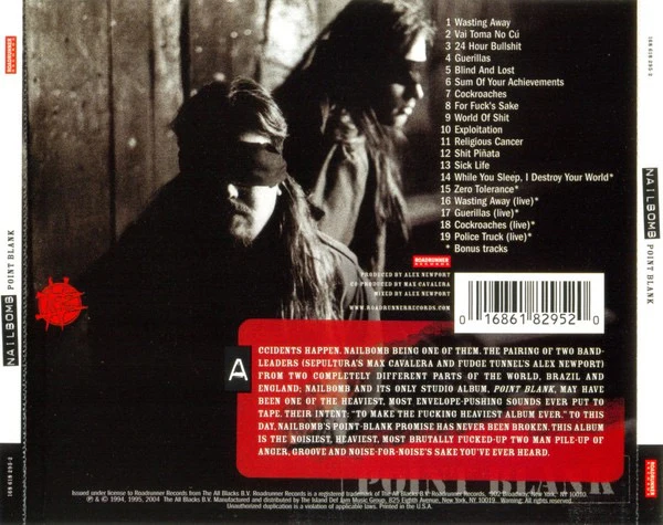 NAILBOMB, Point Blank (Roadrunner Records; 168 618 295-2, US 2004 Reissue, Card Slipcase with Jewel Case inside) CD VG/VG - Image 2