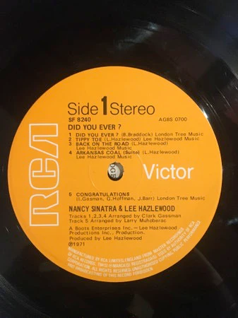 NANCY SINATRA AND LEE HAZLEWOOD, Did You Ever? (RCA Victor Orange; SF8240, UK 1971, Laminated Front Sleeve) LP VG/VG+ - Image 3
