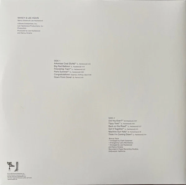 NANCY SINATRA & LEE HAZLEWOOD, Nancy & Lee Again (Light In The Attic; LITA199, US 2023 Reissue, Gatefold, Booklet, With Obi. Big Red Balloon Swirl Vinyl) LP EX/EX - Image 2