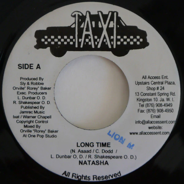 NATASHA, Long Time (Taxi; DS1002, Jamaica 2007) 7" /VG