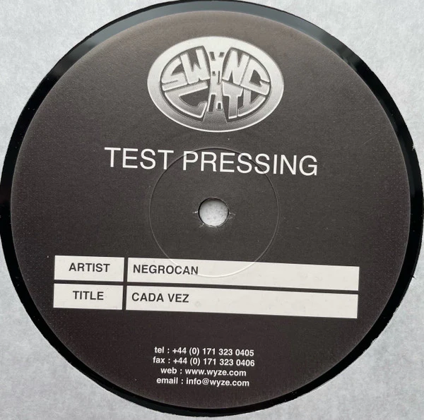 NEGROCAN, Cada Vez (Swing City Records; CITY 1026, UK 1999) 12" /VG
