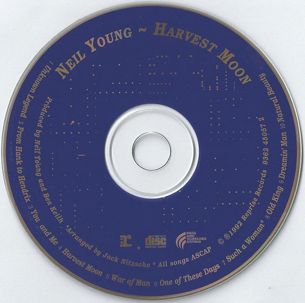 NEIL YOUNG, Harvest / Harvest Moon - Gold Anniversary Edition (Warner Music Australasia; NEIL 1, Australasia 1994, Double CD Jewel Case In Outer Slipcase, Numbered Limited Edition) 2xCD VG+/VG+ - Image 3