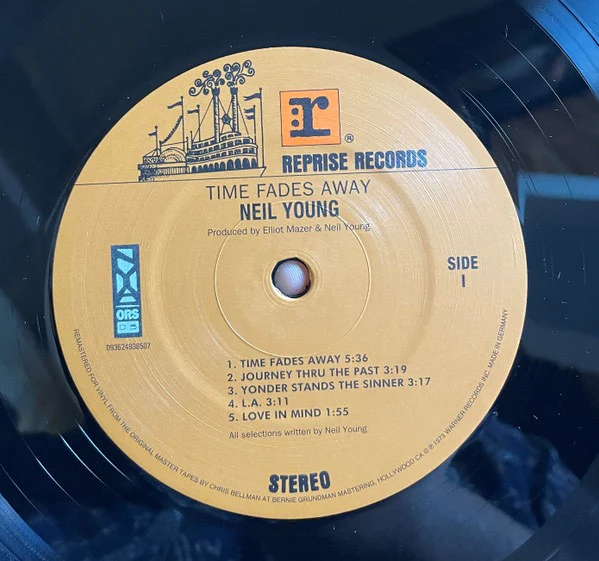NEIL YOUNG, Time Fades Away (Reprise Records; 093624938507, Europe 2000s Reissue, Poster) LP VG+/VG+ - Image 3