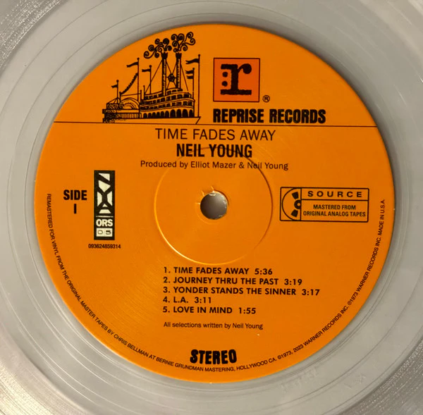 NEIL YOUNG, Time Fades Away 50 (Reprise Records; 093624859314, US 2023 Reissue, Large Folded  Insert, Clear Vinyl With Bonus Track), SALE - Up to 50% Off the Original Price  LP NEW/NEW - Image 3