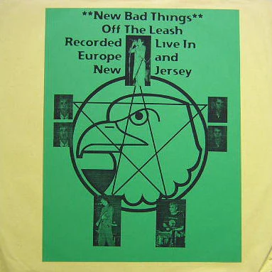 NEW BAD THINGS, Off The Leash (Recorded Live In Europe And New Jersey) (Blackbean And Placenta Tape Club ; BBPTC 61, US 1997, White Label, Pasted Prints On Plain Sleeve, One Sided, Blue Prin LP VG+/VG