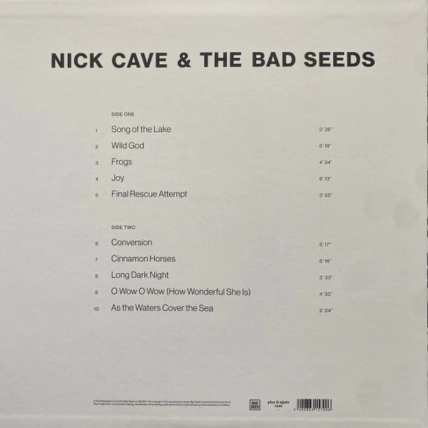 NICK CAVE AND THE BAD SEEDS, Wild God (Bad Seed; BS023V, Worldwide 2024, Inner) LP NEW/NEW - Image 2