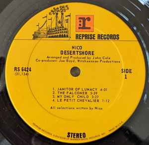 NICO, Desertshore (Reprise Records; RS 6424, US 1970, Textured Sleeve, Company Inner, Terre Haute Pressing) LP VG+/VG+ - Image 3