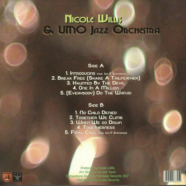 NICOLE WILLIS & UMO JAZZ ORCHESTRA, My Name Is Nicole Willis (Persephone Records; PERSE002LP, Europe 2017, Inner) LP EX/EX - Image 2