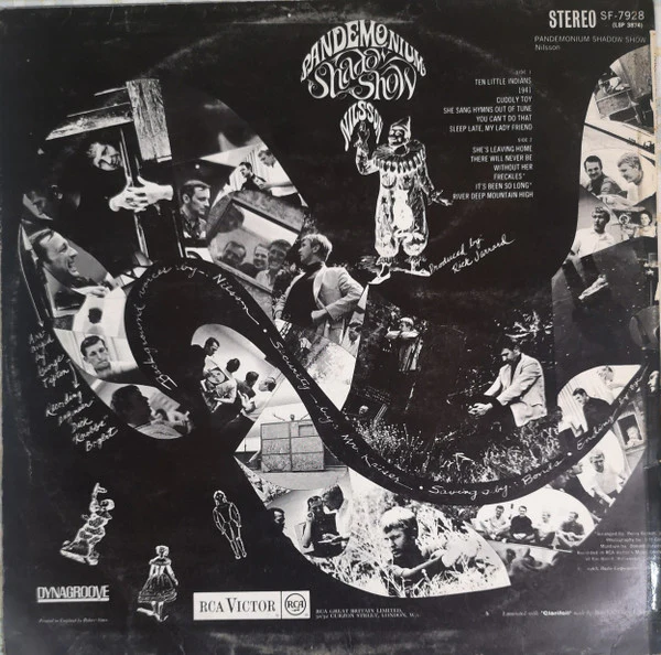 NILSSON, Pandemonium Shadow Show (RCA Victor Orange; SF-7928, UK 1968 Reissue, Laminated Front Sleeve) LP VG+/VG - Image 2