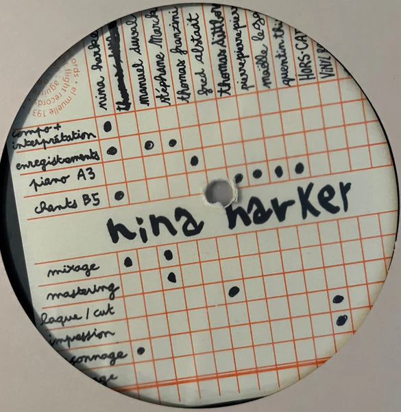 NINA HARKER, nina harker (Aguirre Records; ZORN103, France 2023, Die Cut Sleeve, Stickered Black Inner, Stickered Outer Plastic Sleeve, Limited Edition), SALE - Up to 50% Off the Original Pr LP VG+/EX - Image 2