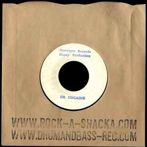 NINEY THE OBSERVER & THE DESTROYERS, Music Police / Dr. Cocaine (Destroyer Records / Rock A Shacka; , Japan 2015 Reissue, Stamped Sleeve) 7" VG+/VG+ - Image 2