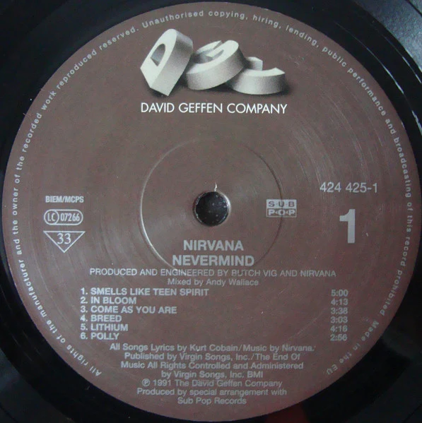 NIRVANA, Nevermind (DGC; 4244251, Europe 2023 Reissue, Inner, 180 Gram) LP NEW/NEW - Image 3