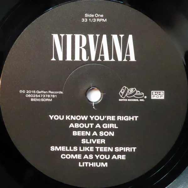 NIRVANA, Nirvana (Greatest Hits) (Geffen; 4737878, UK 2015 Reissue) LP NEW/NEW - Image 3