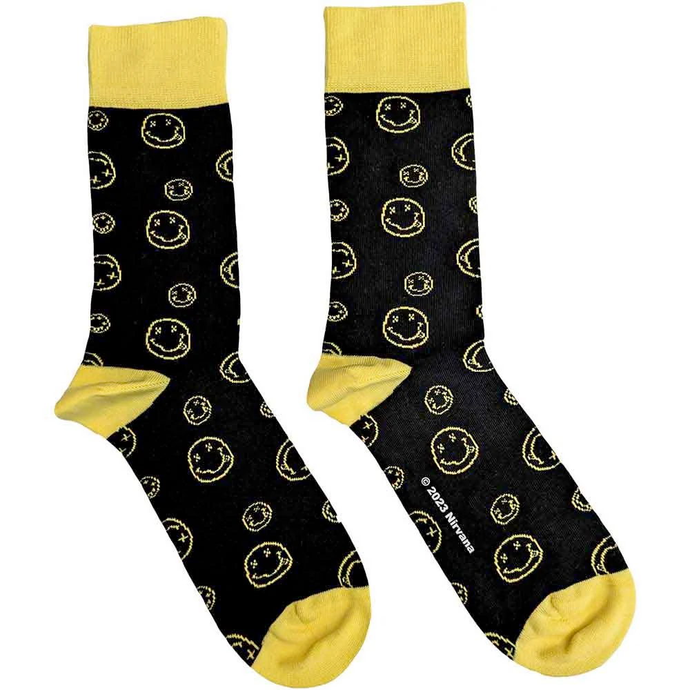 NIRVANA, Outline Happy Faces Socks (, ) Accessories NEW/NEW