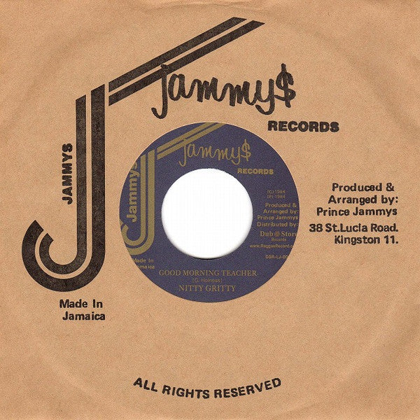 NITTY GRITTY, Good Morning Teacher (Jammy's Records; DSR-LJ-008, Japan 2010 Reissue, Company Sleeve) 7" VG+/VG+