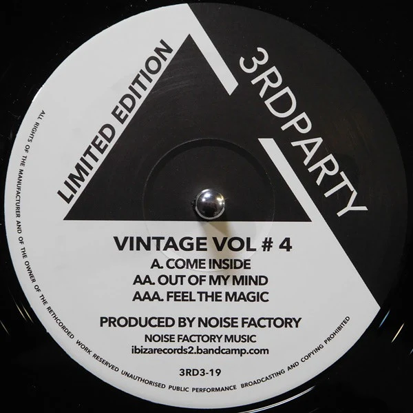 NOISE FACTORY, Vintage Vol # 4 (3rd Party; 3RD3-19, UK 2019 Reissue) 12" /VG+