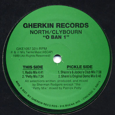 NORTH / CLYBOURN, O Ban 1 (Gherkin Records; GKE1057, US 1989) 12" /VG+