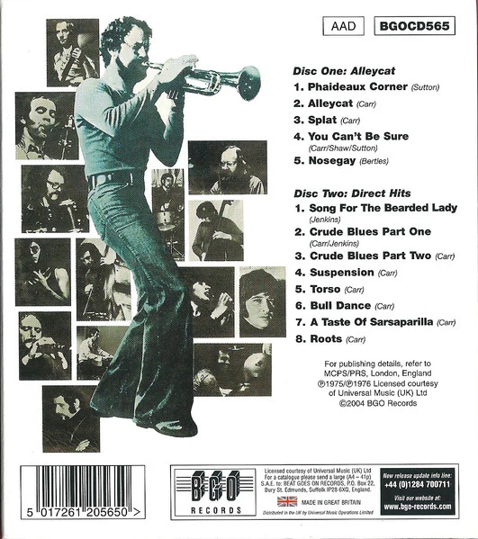 NUCLEUS, Alleycat / Direct Hits (BGO Records; BGOCD565, UK 2004 Reissue) 2xCD EX/EX - Image 2
