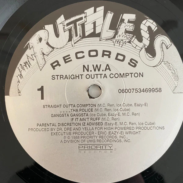 N.W.A, Straight Outta Compton (Back To Black; 5346995, Europe 2021 Reissue, 180 Gram) LP NEW/NEW - Image 3