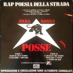 ONDA ROSSA POSSE, Batti Il Tuo Tempo (; none, Italy 1990, Picture Sleeve, Inner), SALE - Up to 50% Off the Original Price  12" VG/VG+ - Image 2