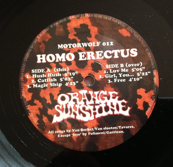 ORANGE SUNSHINE, Homo Erectus (Motorwolf; MOTORWOLF 012, Netherlands 2001, 3-D Cover With Viewer, Limited, Numbered - 319/500 ), SALE - Up to 50% Off the Original Price LP VG/VG+ - Image 3