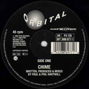 ORBITAL, Chime / Deeper (ffrr; FX135, UK 1990, Titled Company Sleeve) 12" G+/VG - Image 3