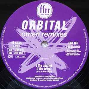 ORBITAL, Omen Remixes (FFRR; FXR 145, UK 1990, Die Cut Picture Sleeve) 12" G+/VG - Image 3