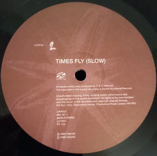 ORBITAL, Times Fly (Internal; LIARX23, Europe 1995, Picture Sleeve) 2x12" EP VG/G+ - Image 3