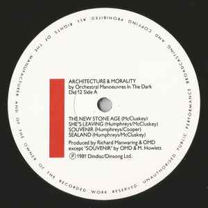 ORCHESTRAL MANOEUVRES IN THE DARK, Architecture & Morality (Dindisc; DID12, UK 1981, Yellow Die Cut Sleeve, Inner, First Issue) LP VG+/VG - Image 3