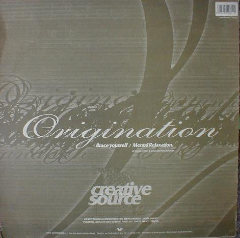 ORIGINATION, Brace Yourself / Mental Relaxation (Creative Source; CRSE 011, UK 1997) LP VG/VG+ - Image 2