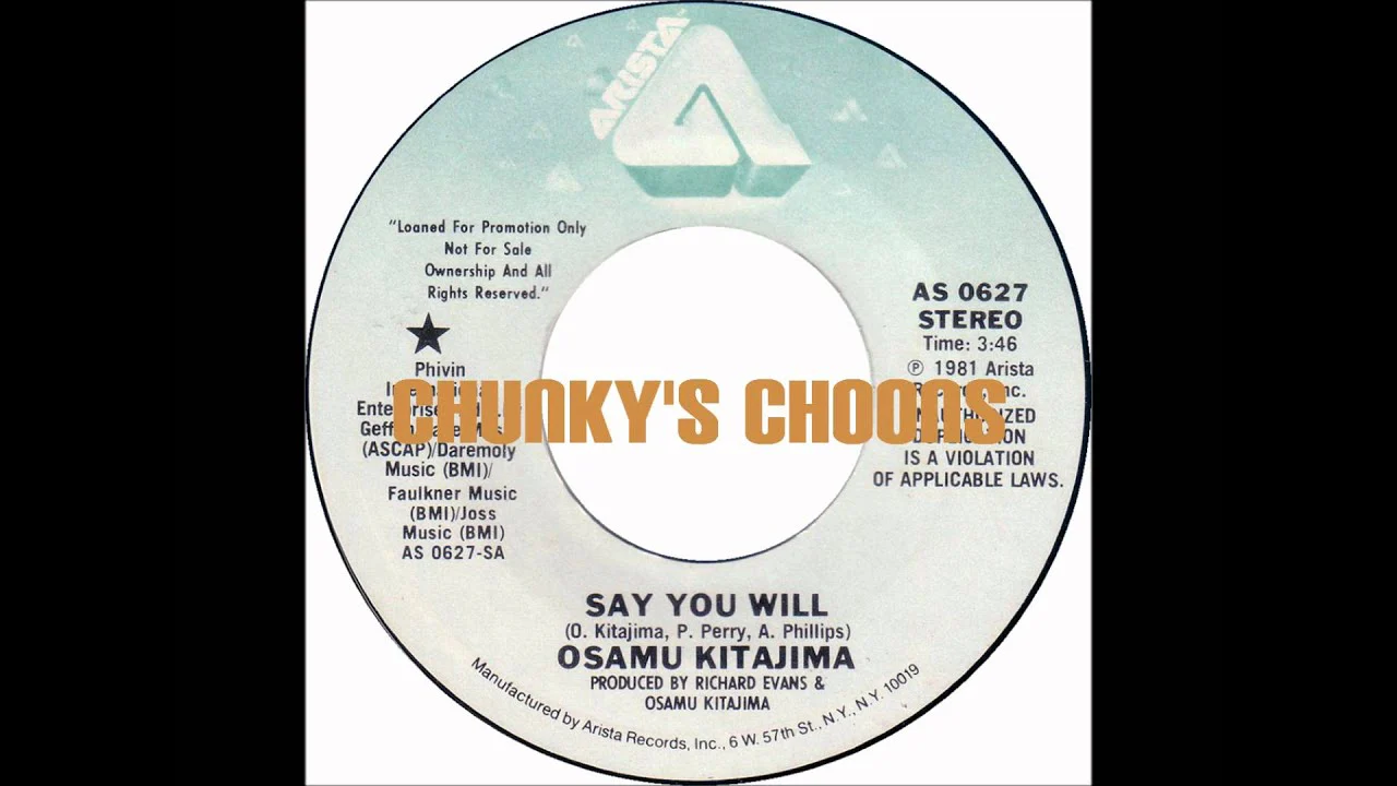 OSAMU KITAJIMA, Say You Will (Arista; AS 0627, US 1981, Promo) 7" /VG