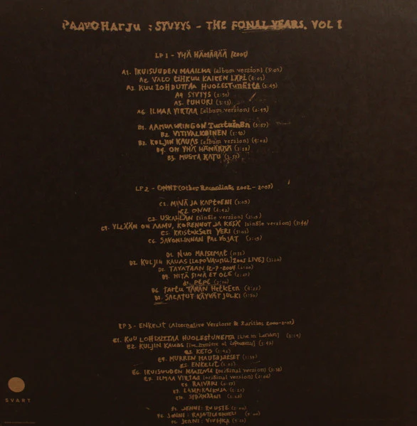 PAAVOHARJU, Syvyys   The Fonal Years. Vol 1 (Svart Records; SRE298, Finland 2019, Booklet) 3xLP EX/EX - Image 2
