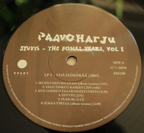 PAAVOHARJU, Syvyys   The Fonal Years. Vol 1 (Svart Records; SRE298, Finland 2019, Booklet) 3xLP EX/EX - Image 3