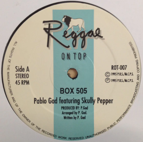 PABLO GAD FEAT. SCULLY PEPPER, Box 505 (Reggae On Top; ROT-007, UK 1995) 12" /VG
