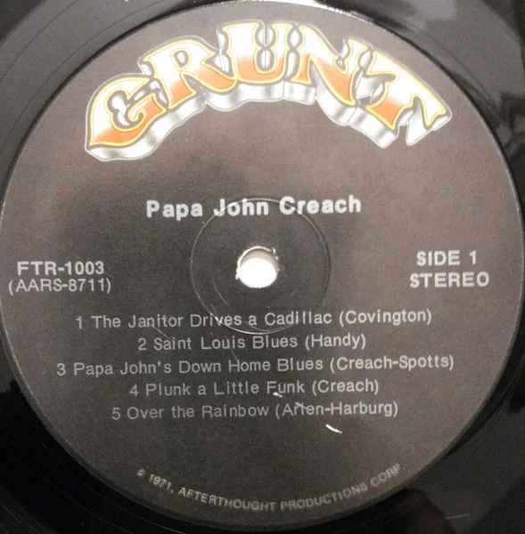 PAPA JOHN CREACH, Papa John Creach (Grunt; FTR-1003, US 1971, Gatefold, Indianapolis pressing) LP VG/VG+ - Image 3