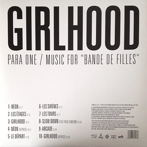 PARA ONE, Girlhood (Music For "Bande De Filles") (Because Music ; BEC5161964, France 2014) LP VG/VG+ - Image 2