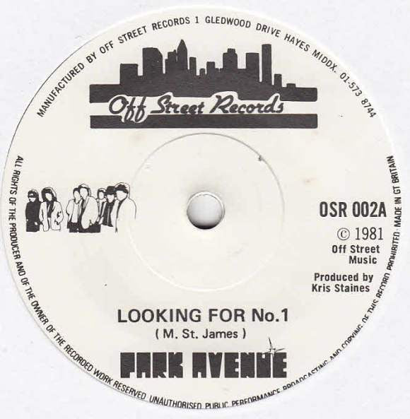 PARK AVENUE, Looking For No.1 (Off Street Records ; OSR 002, UK 1981, Picture Sleeve), SALE - Up to 50% Off the Original Price  7" VG/VG+ - Image 3
