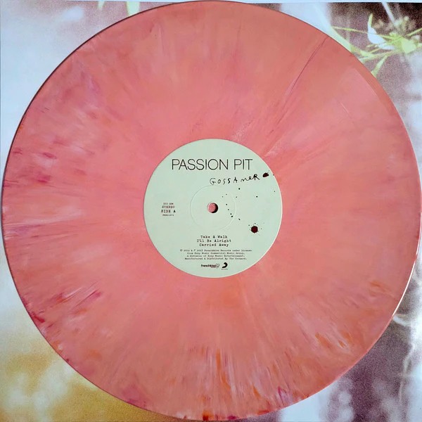 PASSION PIT, Gossamer (Frenchkiss Records; FKR116-1, US 2023 Reissue, Gatefold, 2 Inners, Peach Splater Vinyl) 2xLP VG+/VG+ - Image 2