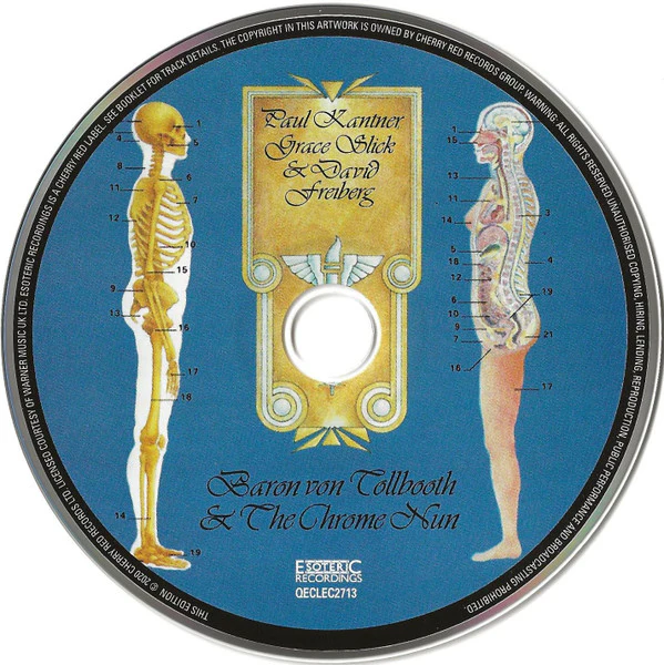 PAUL KANTNER GRACE SLICK, DAVID FREIBERG, Baron Von Tollbooth & The Chrome Nun (Esoteric Recordings; QECLEC2713, Europe 2020 Reissue, Digipak, Booklet) CD VG+/VG+ - Image 3