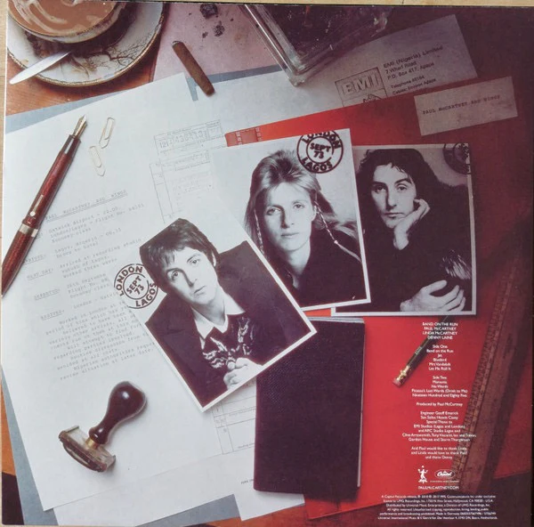PAUL MCCARTNEY AND WINGS, Band On The Run (MPL; 5756749, USA & Europe 2000s Reissue, Inner, Poster, SRZ ) LP NEW/NEW - Image 2