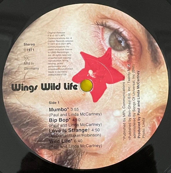 PAUL MCCARTNEY AND WINGS, Wild Life (Capitol Records ; 00602435611730, Worldwide 2023 Reissue, Inner & Certificate, Half-Speed Mastered, No Obi) LP VG/EX - Image 3