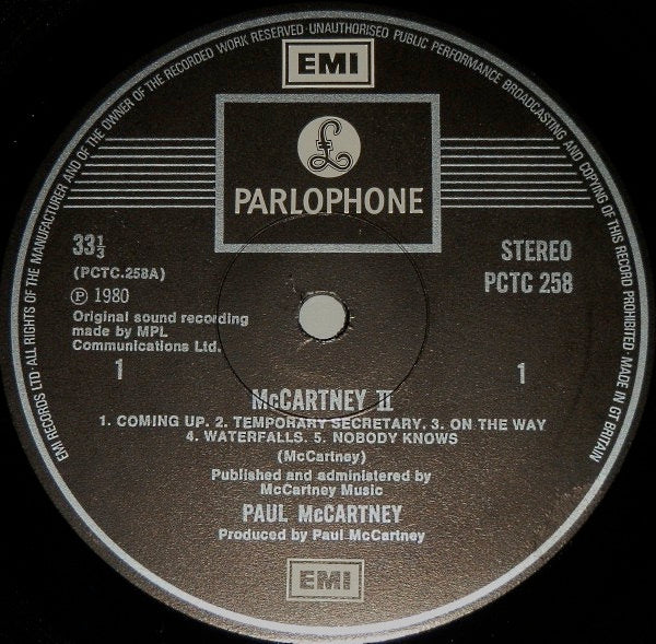 PAUL MCCARTNEY, McCartney II (MPL; PCTC 258, UK 1980, Gatefold, Inner, Stamped Matrix - A-2U/B2-U) LP VG/VG - Image 3