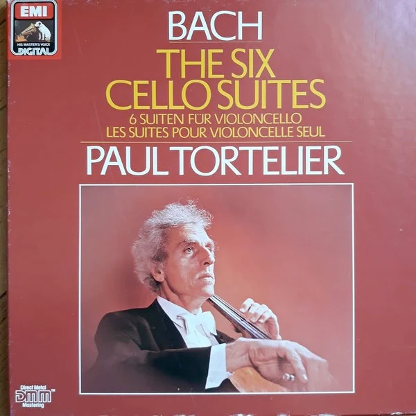 PAUL TORTELIER, J S Bach: The Six Cello Suites (EMI; SLS 1077723, UK 1983, Box Set, Booklet, DMM) 3xLP VG/VG+