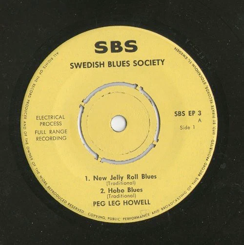 PEG LEG HOWELL AND HIS GANG, The Great Country Blues Singers (Swedish Blues Society; SBS EP 3, Sweden 	), SALE - Up to 50% Off the Original Price  7" EP VG+/VG - Image 3