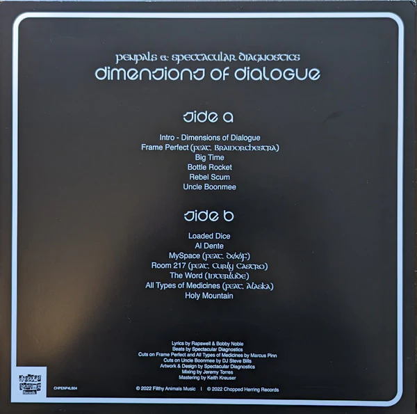PEN PALS, SPECTACULAR DIAGNOSTICS, Dimensions Of Dialogue (Chopped Herring Records; CHPENP4LS04, UK 2023) LP VG+/VG - Image 2